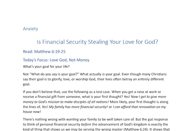 write evangelical christian devotionals and bible studies